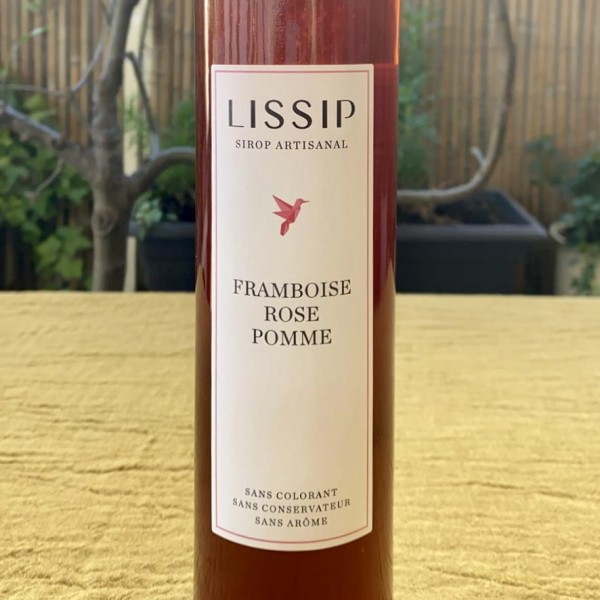 Sirop artisanal Lissip Framboise Rose Pomme - Fine grocery : online purchase