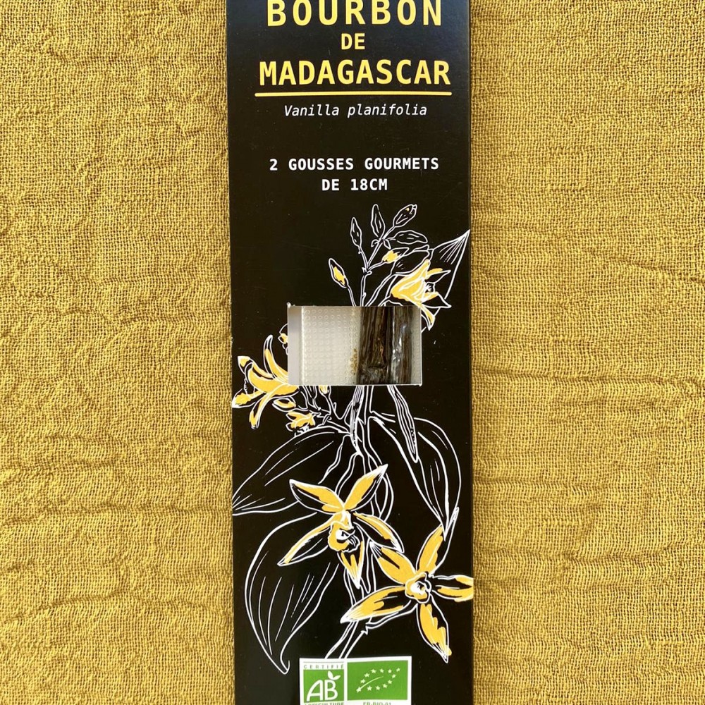 Vanille Bourbon de Madagascar Bio 2 gousses de 18cm Max Daumin - Épicerie fine : achat en ligne