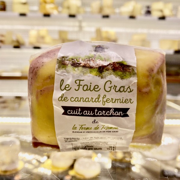 Foie Gras de canard fermier cuit au torchon La Ferme de Ramon 300g - Fine grocery : online purchase