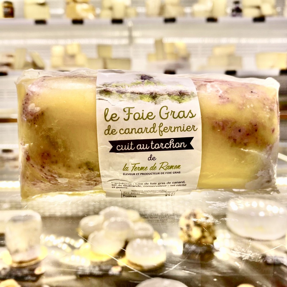Foie Gras de canard fermier cuit au torchon La Ferme de Ramon 450g - Fine grocery : online purchase