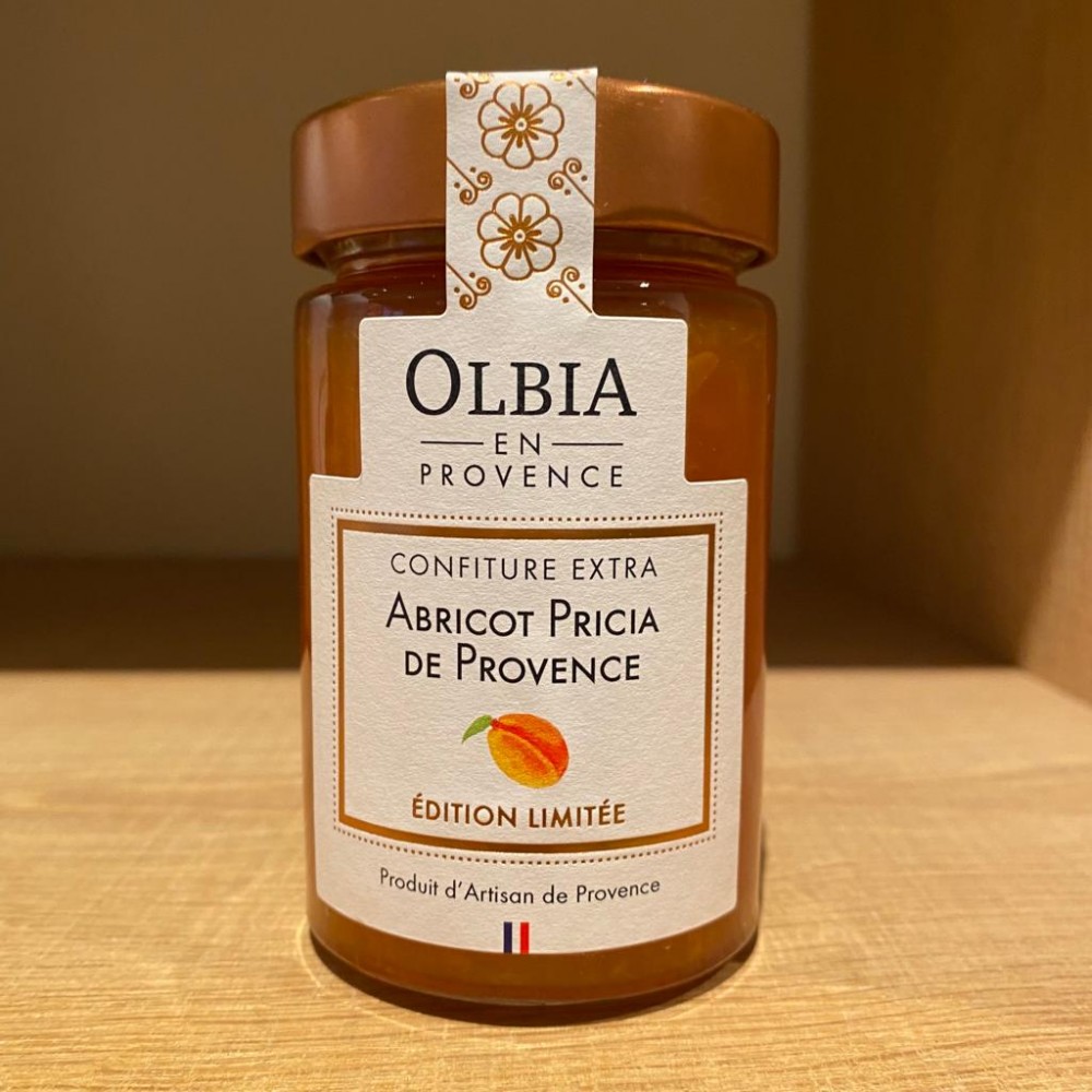 Confiture Extra artisanale Abricot Pricia de Provence Olbia en Provence 230g - Épicerie fine : achat en ligne