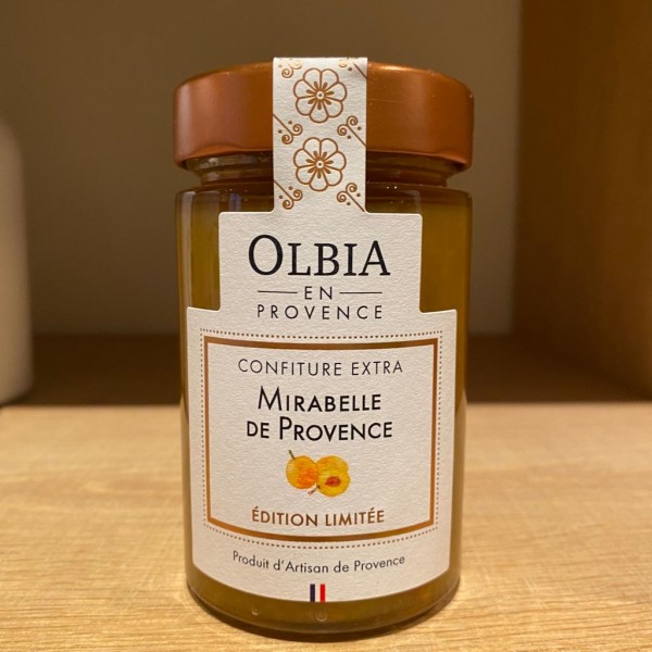 Confiture Extra artisanale Mirabelle de Provence Olbia en Provence 230g