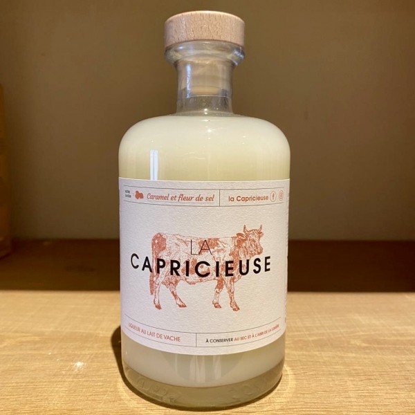 Liqueur au lait de vache, Caramel et Fleur de sel, La Capricieuse 50cl - Wine cave and spirit selection : online purchase