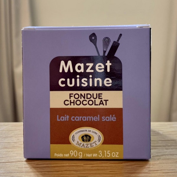 Fondue au chocolat au Lait et Caramel salé Mazet 90g
