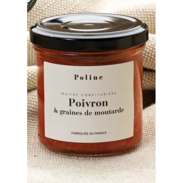 Confiture poivron et graines de moutarde Poline