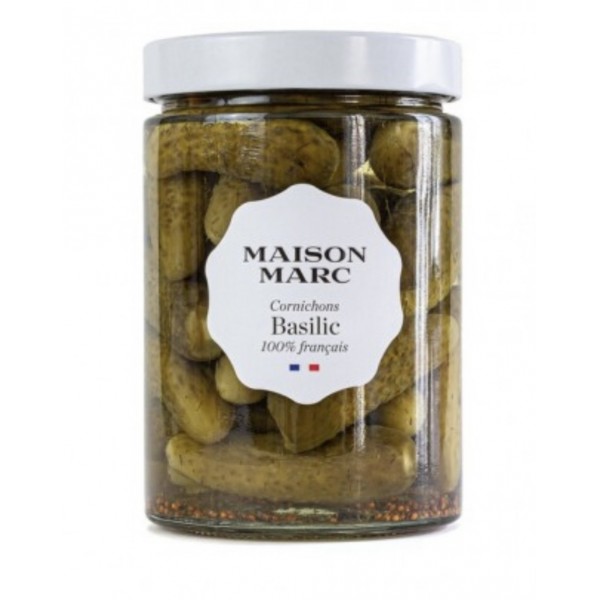 Cornichons basilic 100% français Maison Marc - Accueil : achat en ligne