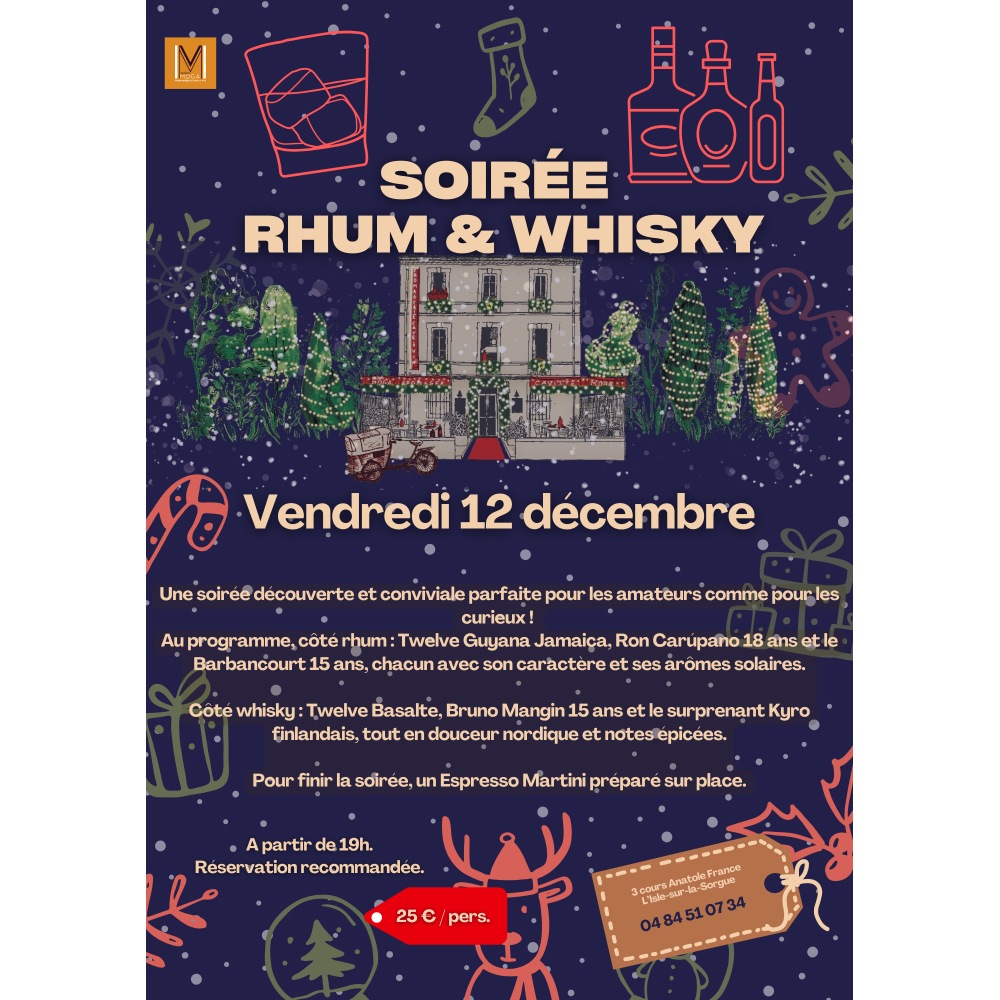 SOIREE RHUM ET WHISKY DE NOEL - Accueil : achat en ligne