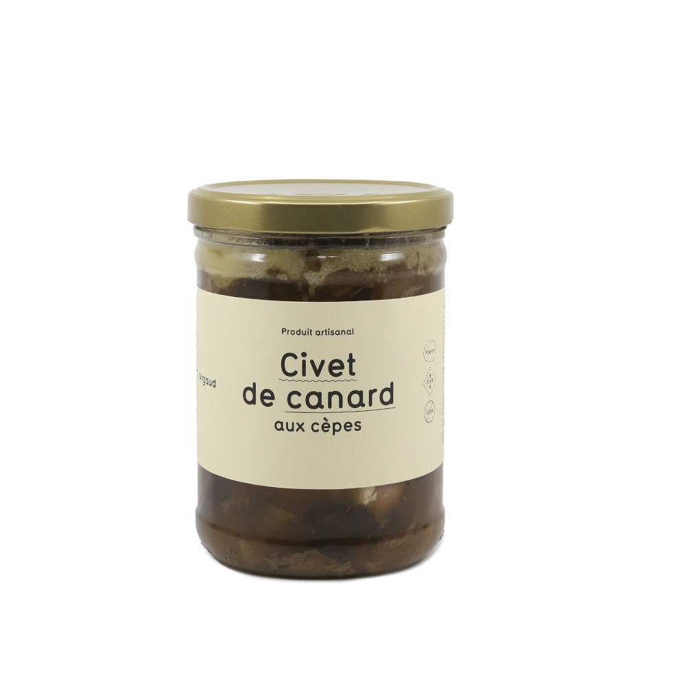 Civet de Canard aux Cèpes, Maison Argaud 740g - Epicerie salée : achat en ligne